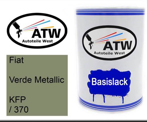 Fiat, Verde Metallic, KFP / 370: 500ml Lackdose, von ATW Autoteile West.